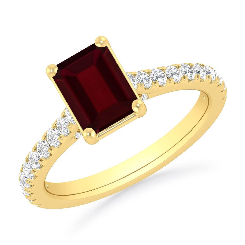 Yellow Gold - Garnet