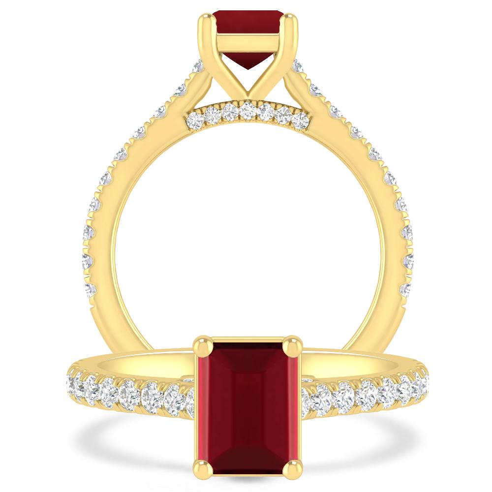 Yellow Gold - Garnet