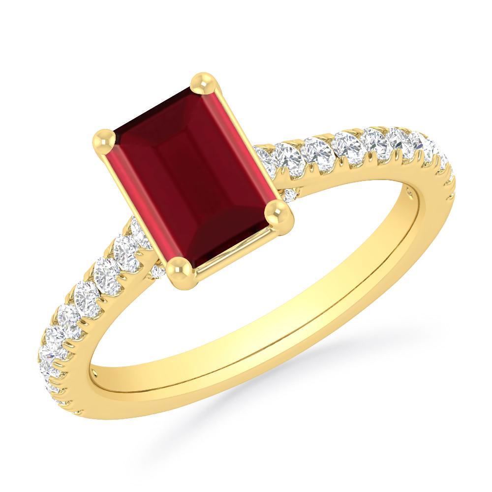 Yellow Gold - Garnet