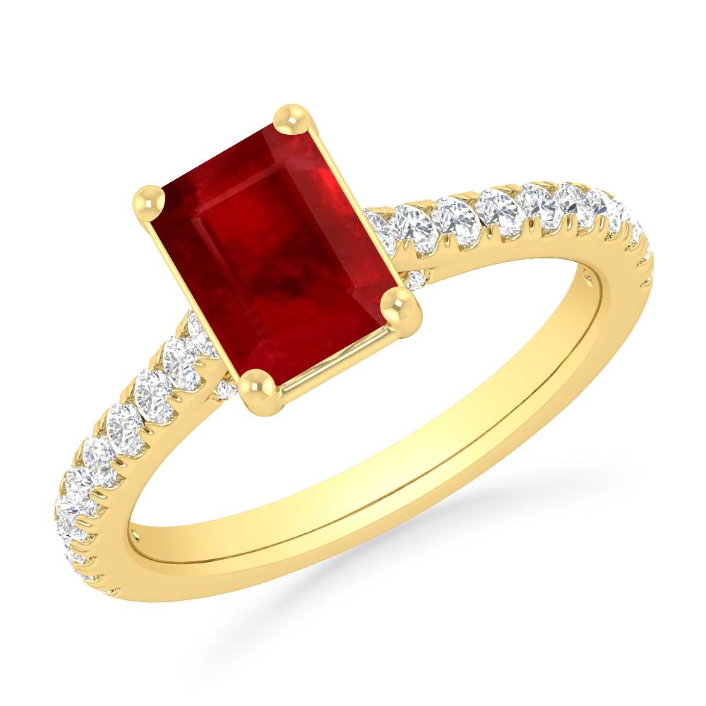 Yellow Gold - Ruby