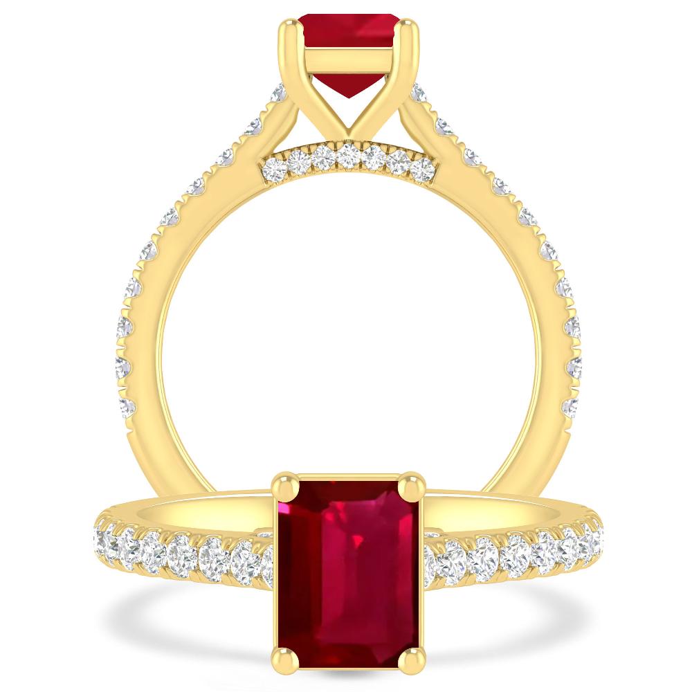 Yellow Gold - Ruby