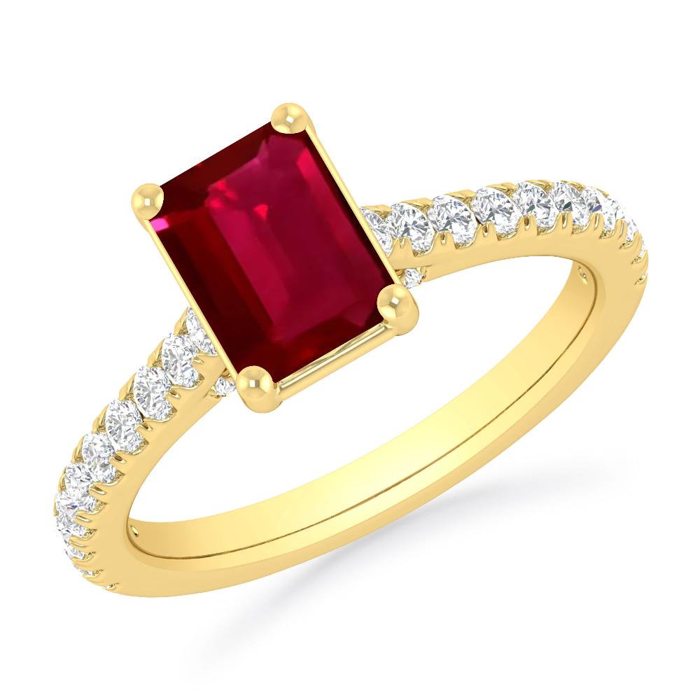 Yellow Gold - Ruby