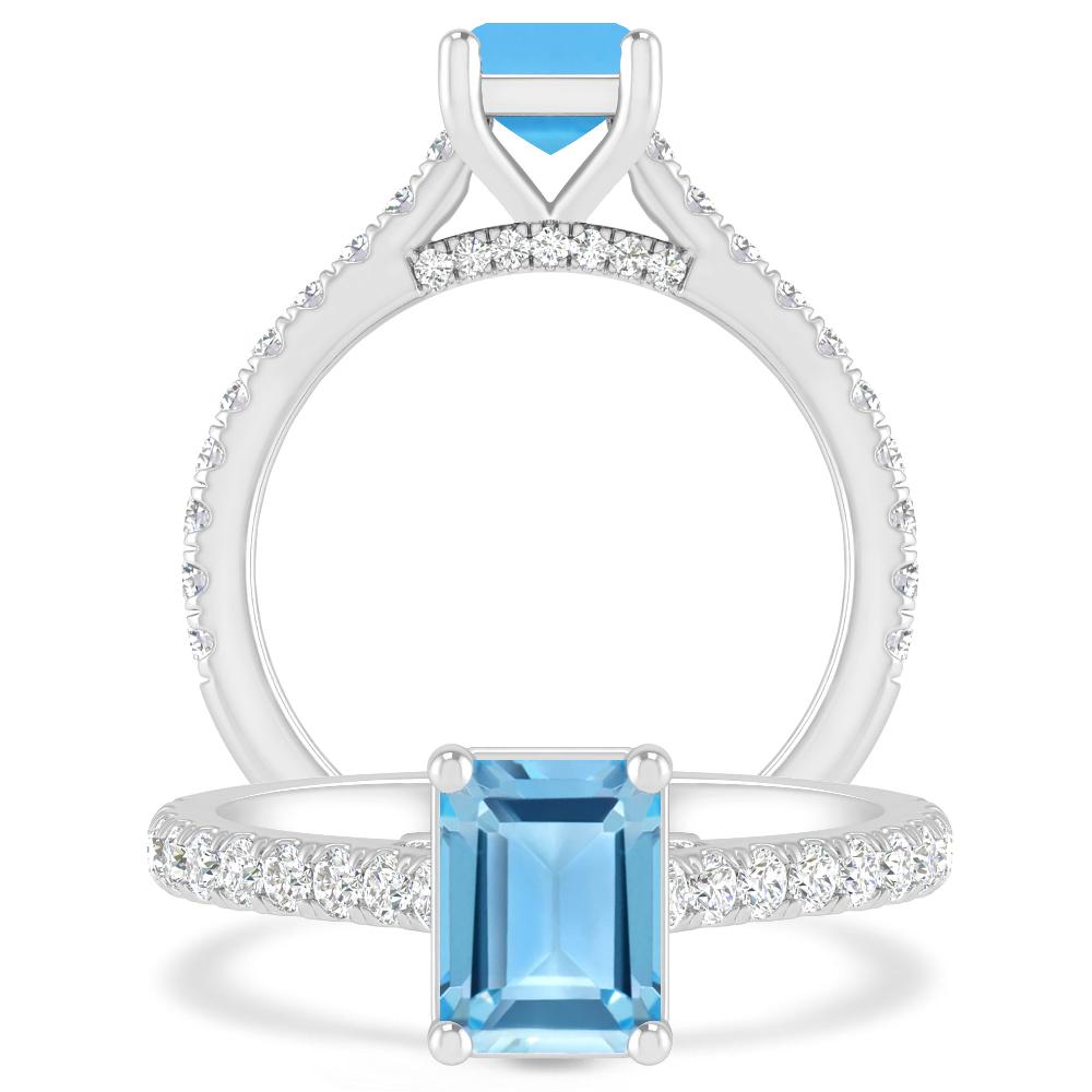 White Gold - Blue Topaz