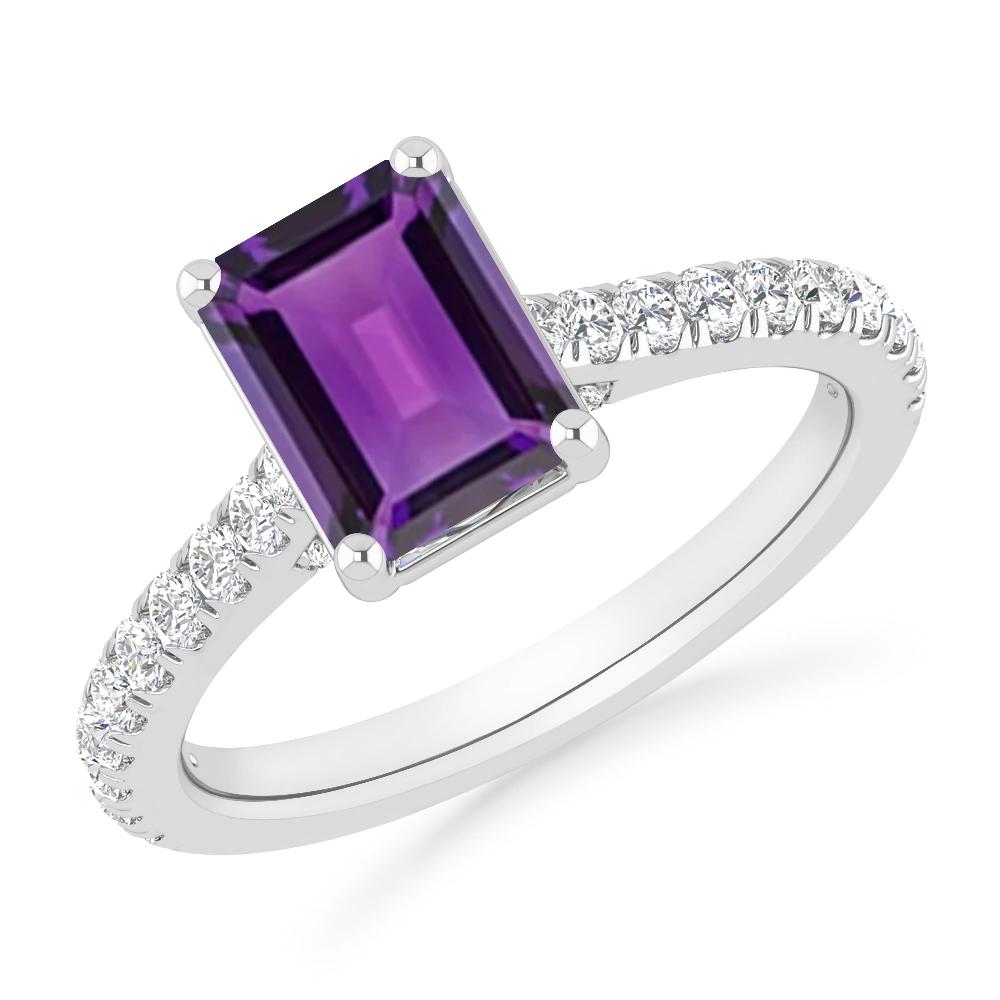 White Gold - Amethyst