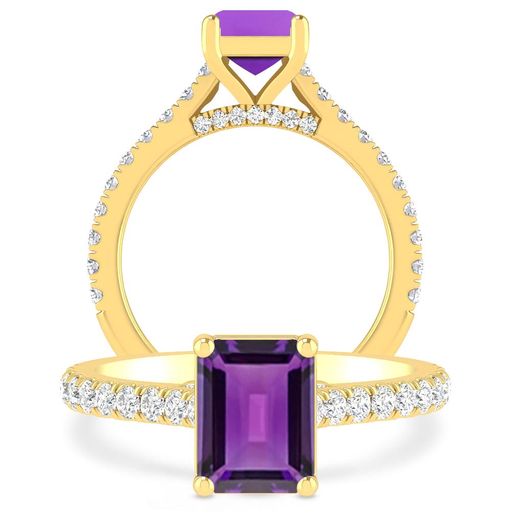 Yellow Gold - Amethyst