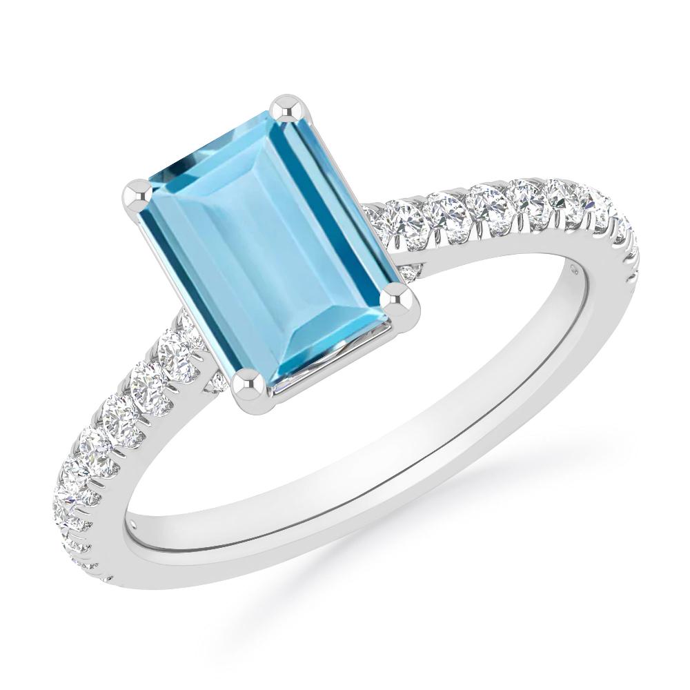 White Gold - Aquamarine