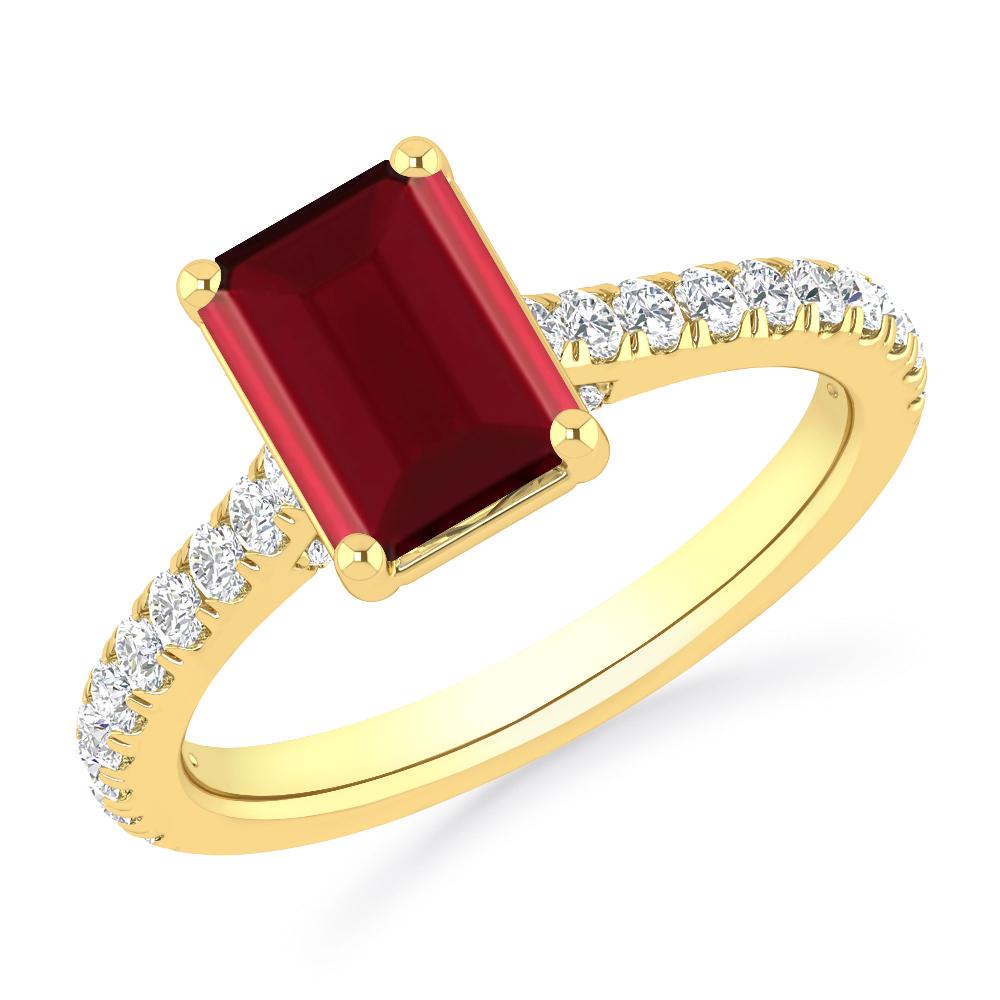 Yellow Gold - Garnet