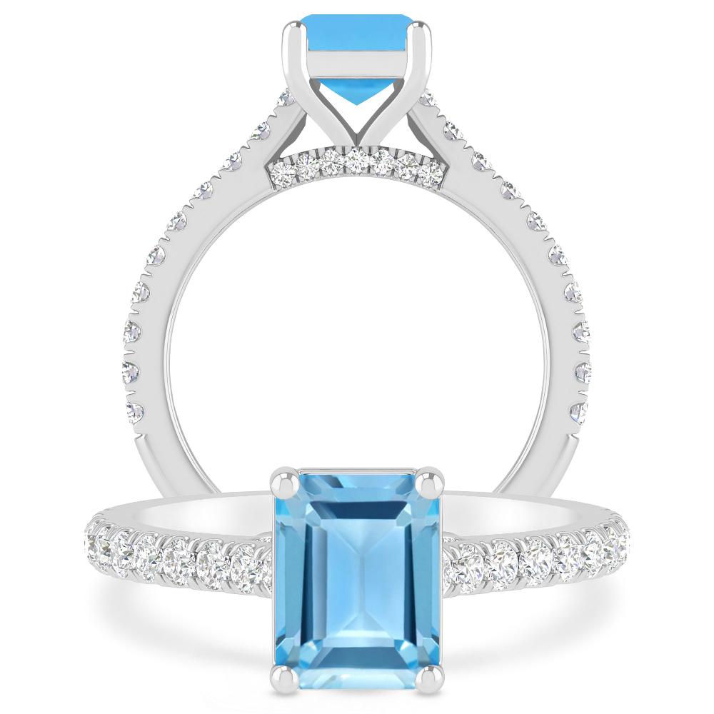 White Gold - Blue Topaz