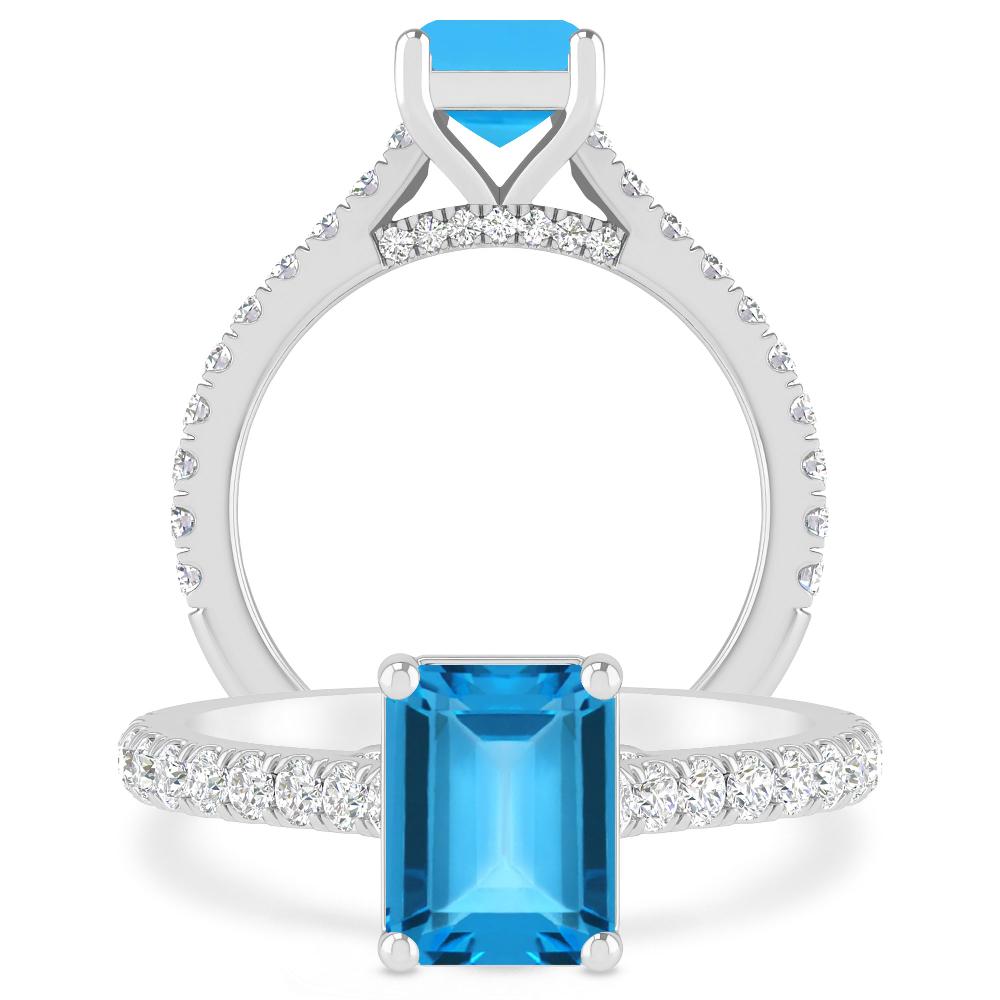 White Gold - Blue Topaz