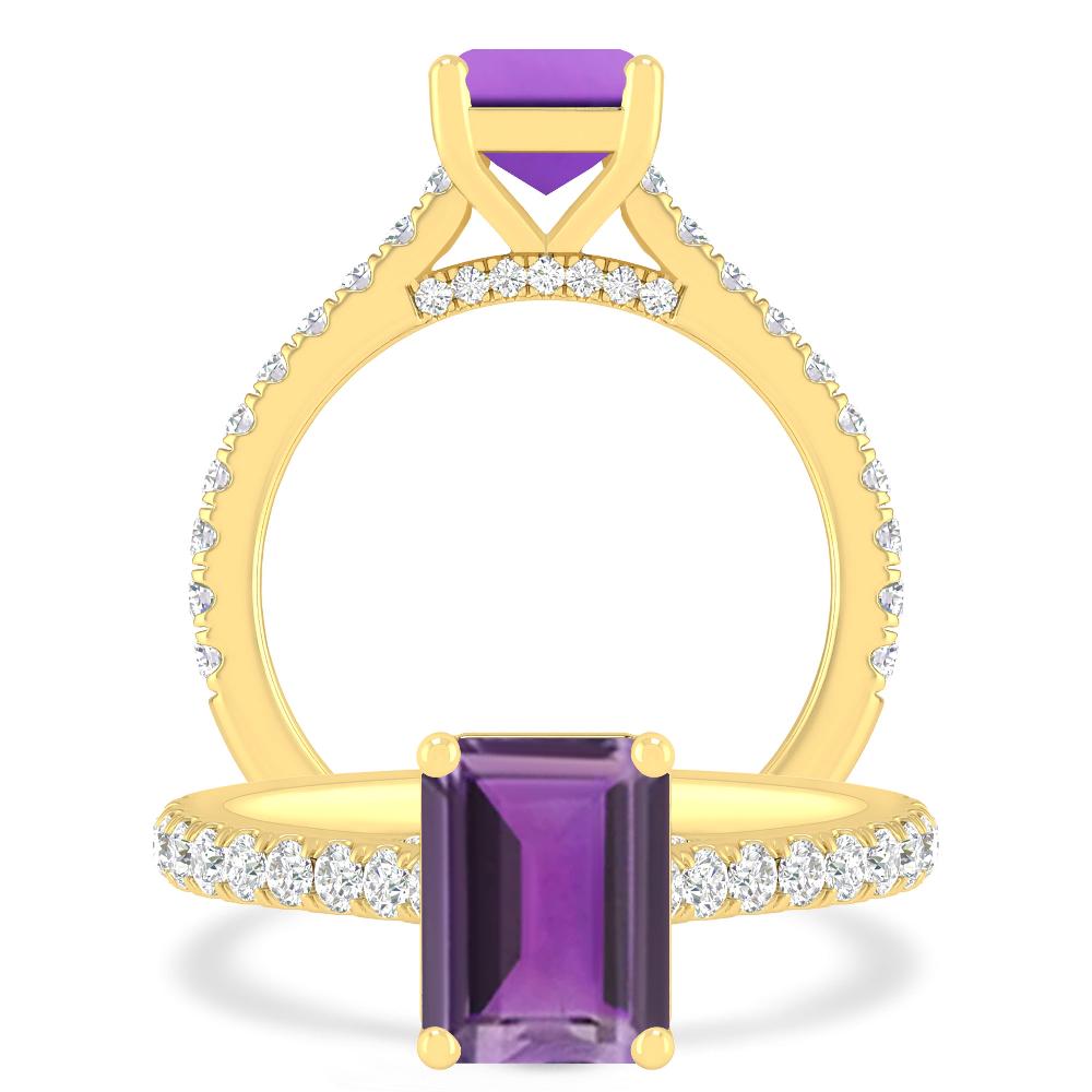 Yellow Gold - Amethyst