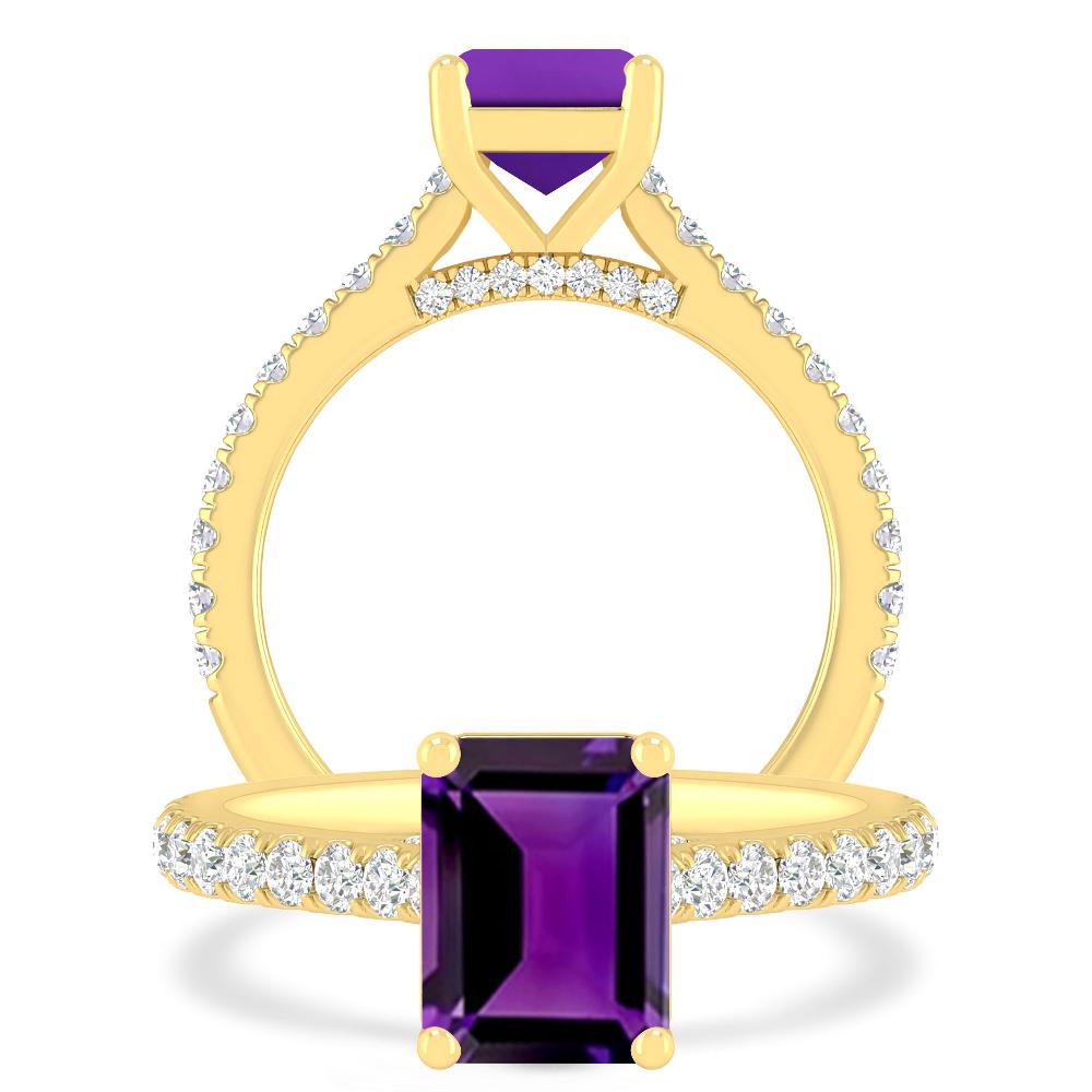 Yellow Gold - Amethyst