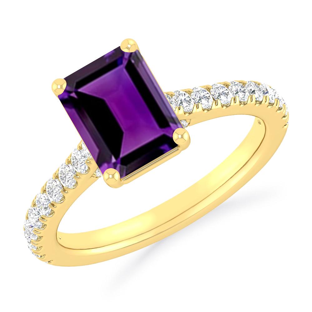 Yellow Gold - Amethyst