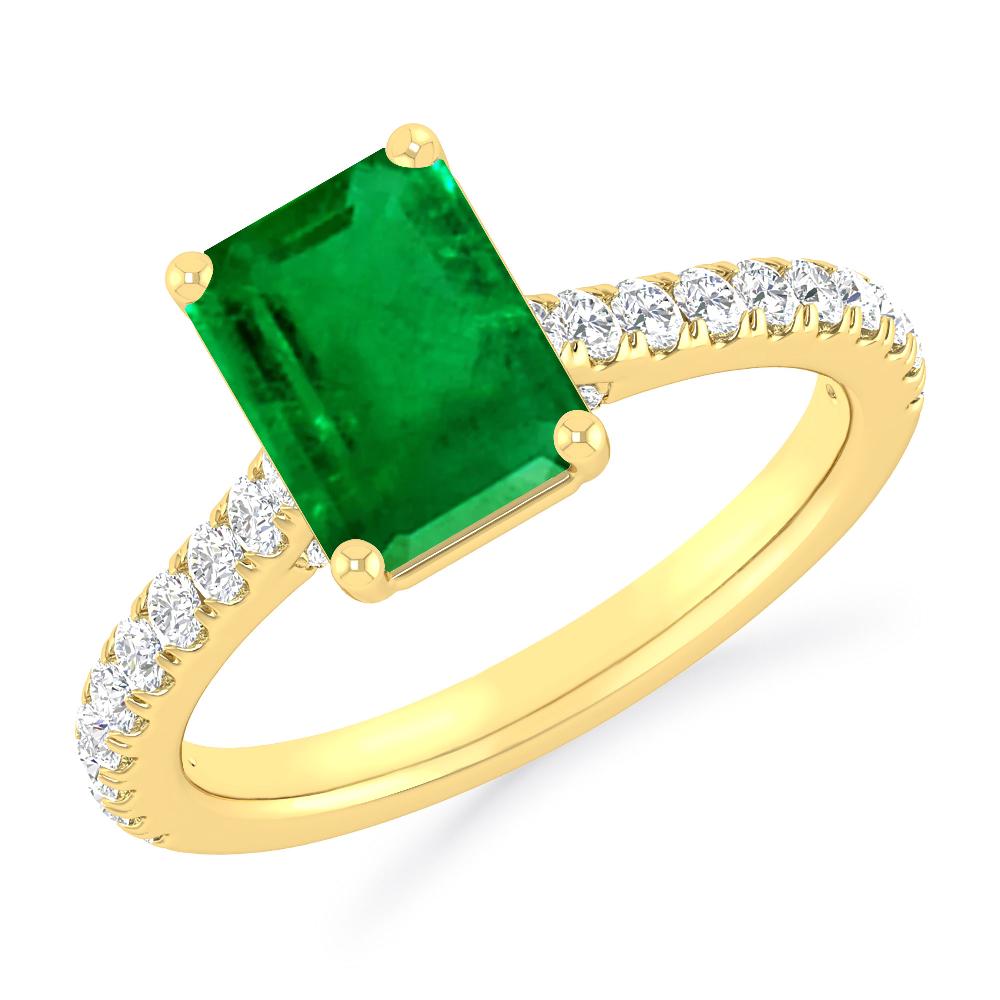 Yellow Gold - Emerald