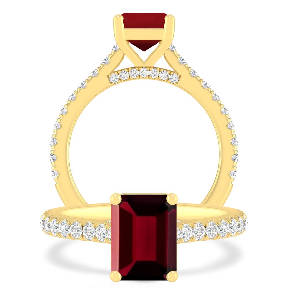 Yellow Gold - Garnet