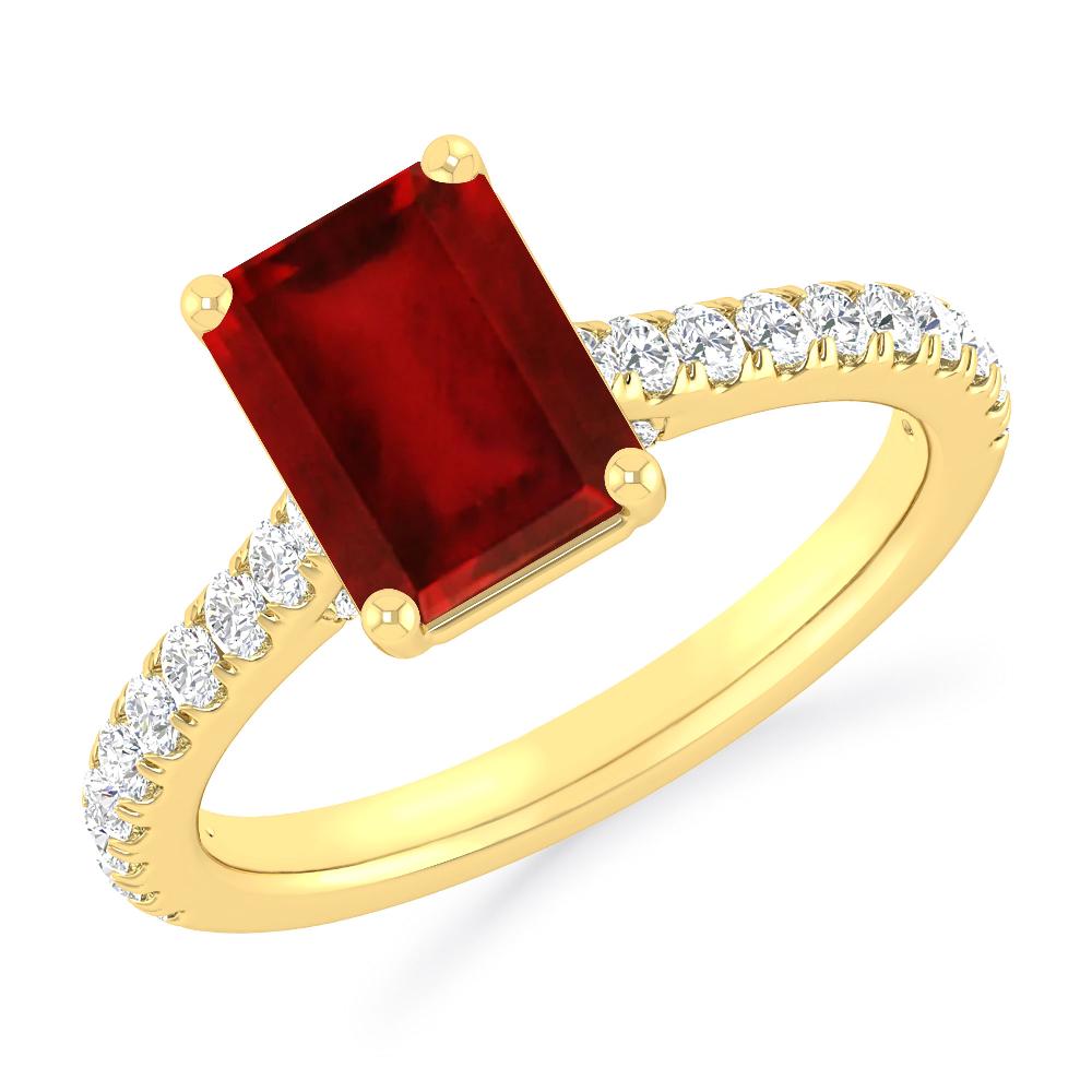 Yellow Gold - Ruby