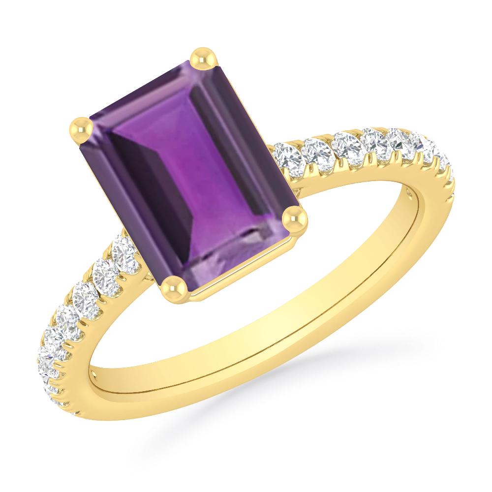 Yellow Gold - Amethyst