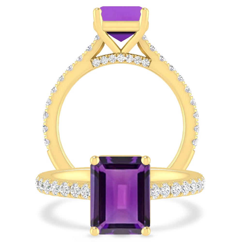 Yellow Gold - Amethyst