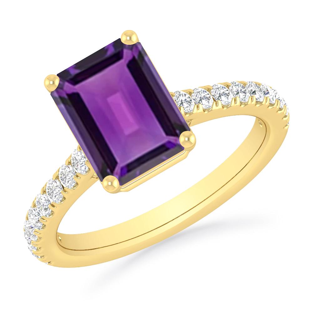 Yellow Gold - Amethyst