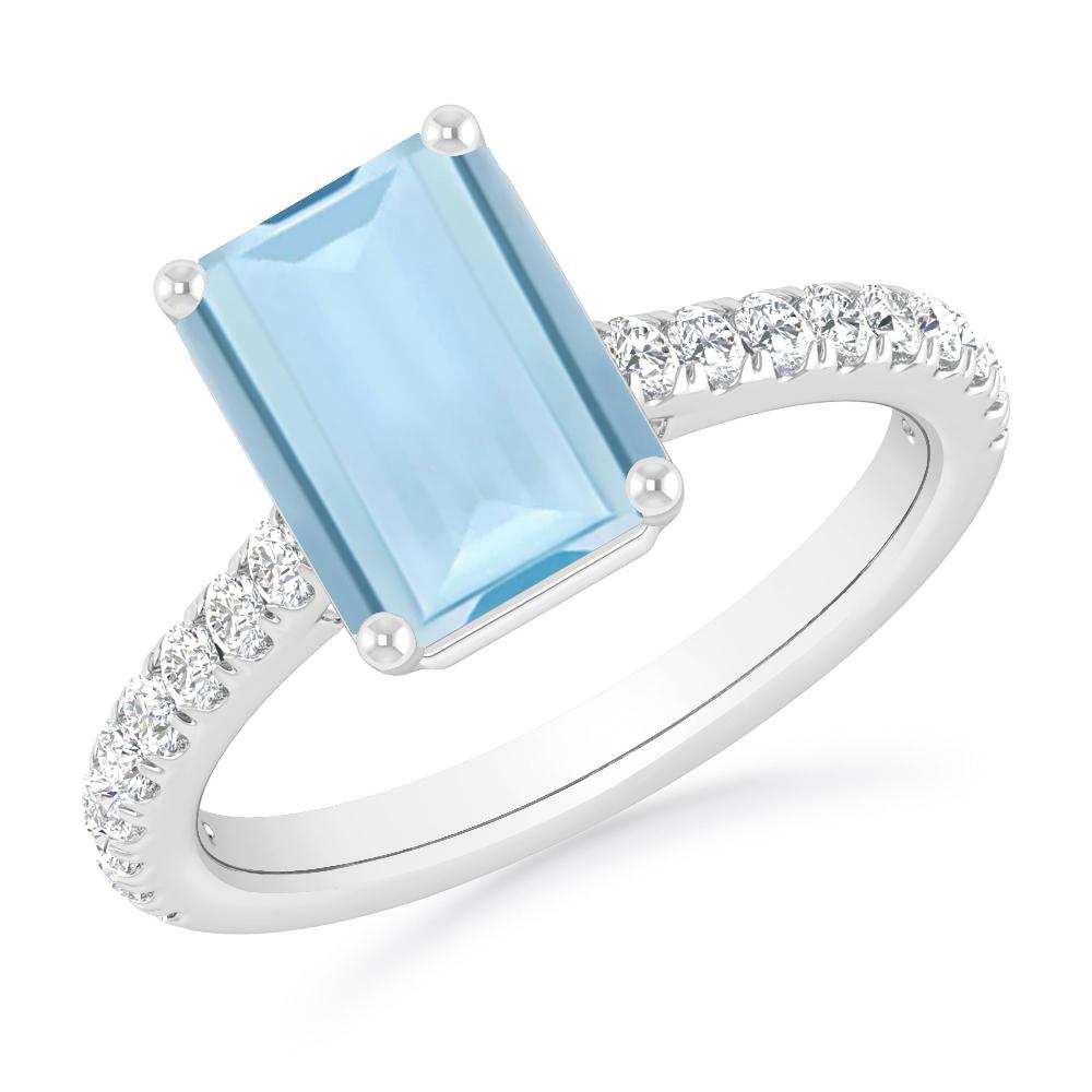 White Gold - Aquamarine