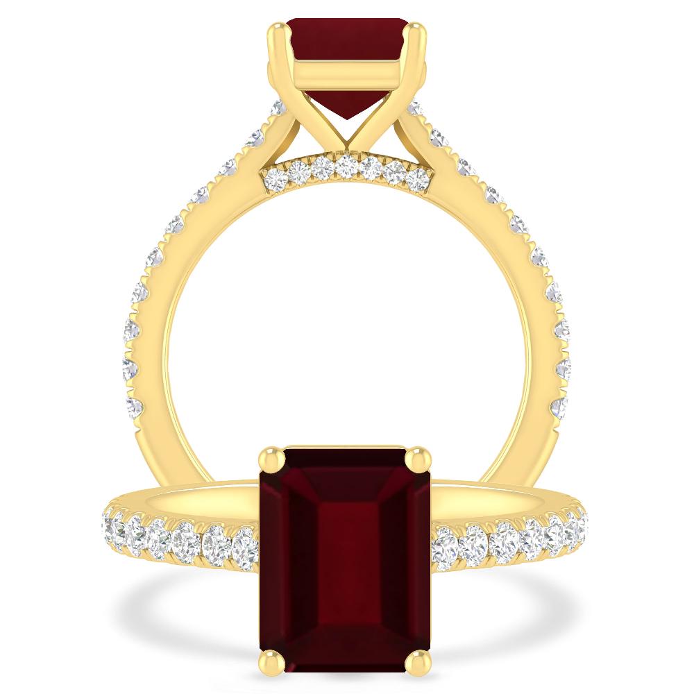 Yellow Gold - Garnet