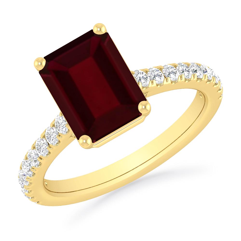 Yellow Gold - Garnet