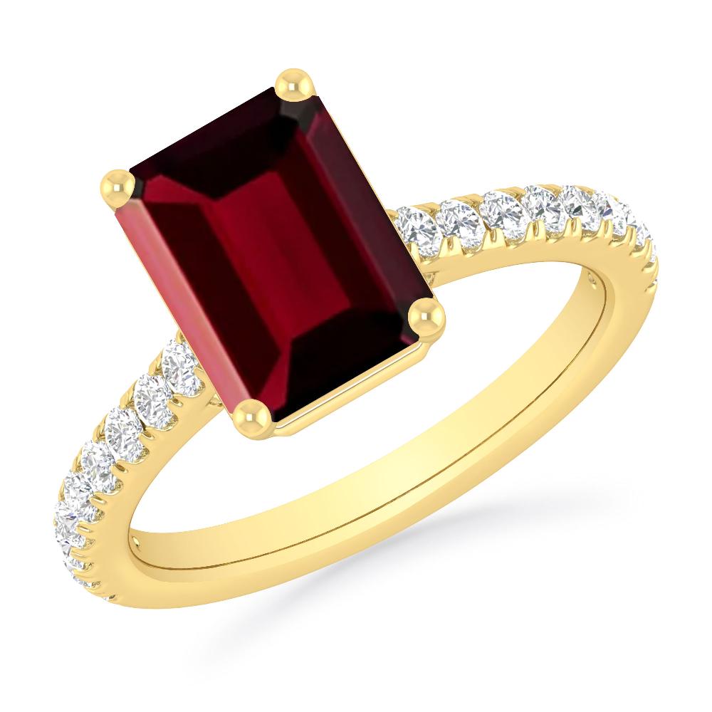 Yellow Gold - Garnet