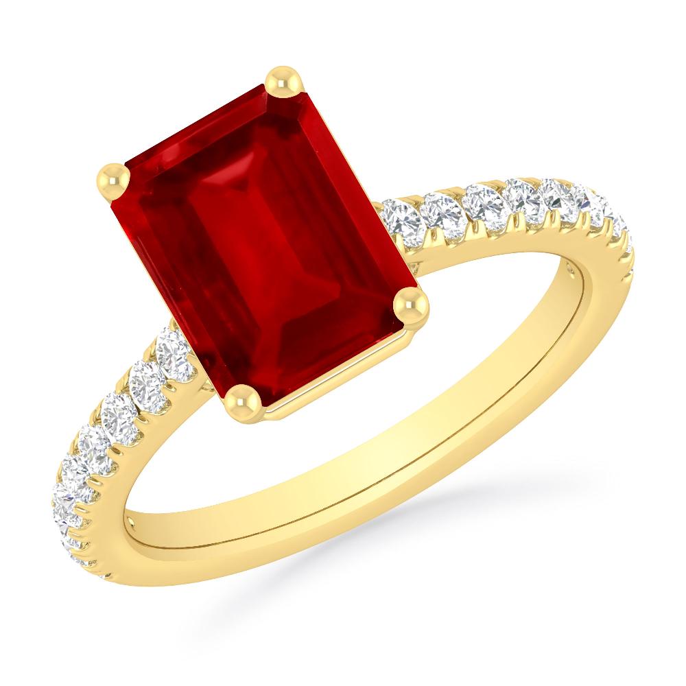 Yellow Gold - Ruby