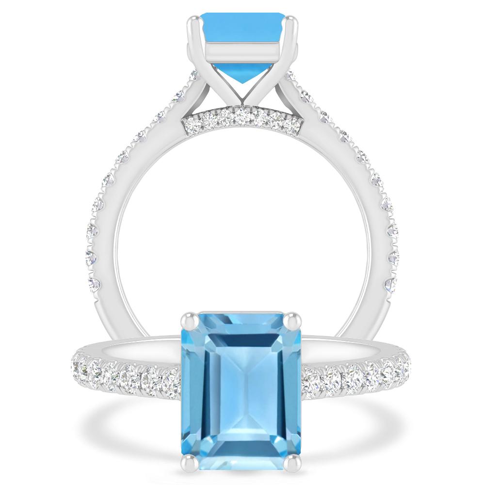 White Gold - Blue Topaz