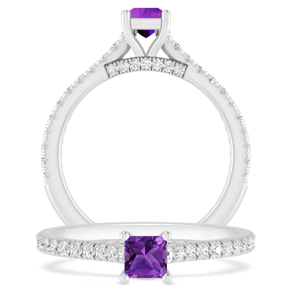 White Gold - Amethyst