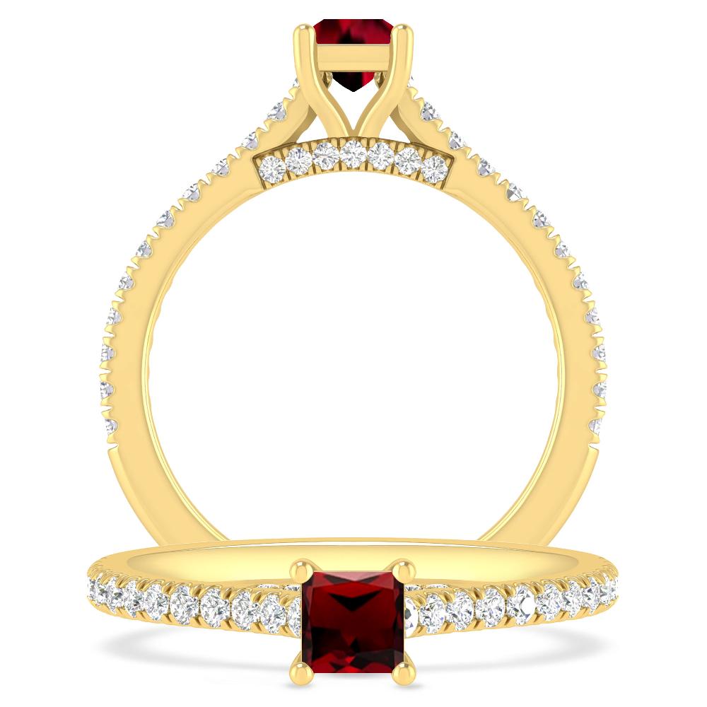 Yellow Gold - Garnet