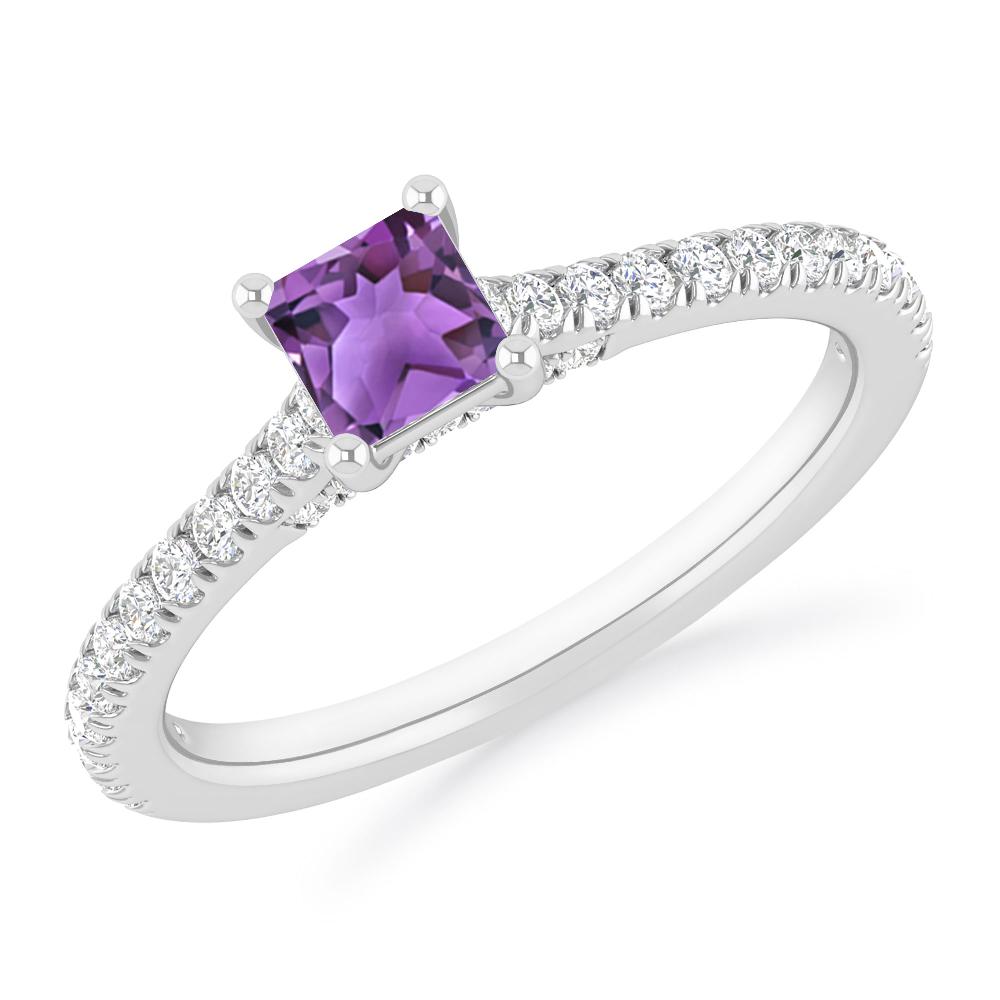 White Gold - Amethyst