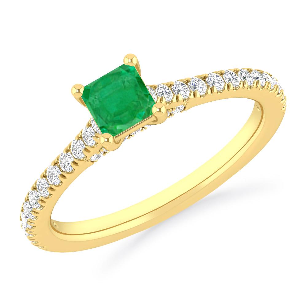 Yellow Gold - Emerald