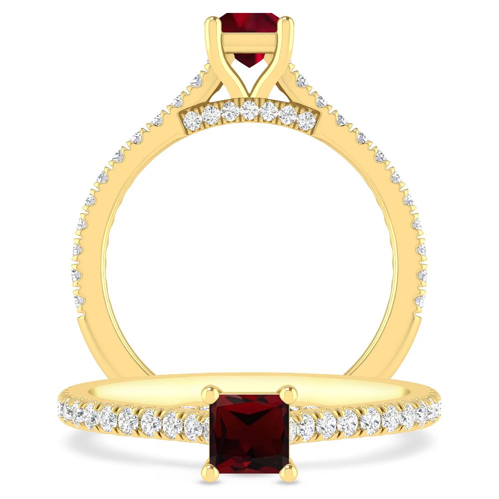 Yellow Gold - Garnet