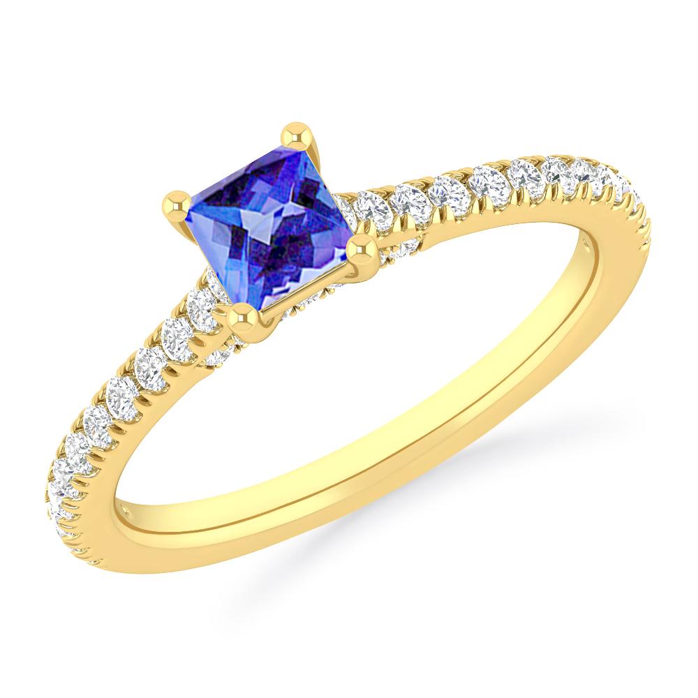 Yellow Gold - Tanzanite