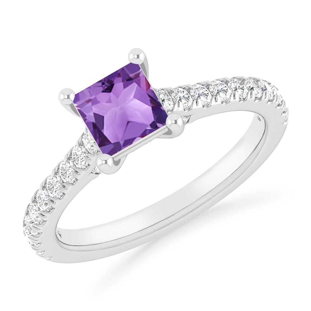 White Gold - Amethyst