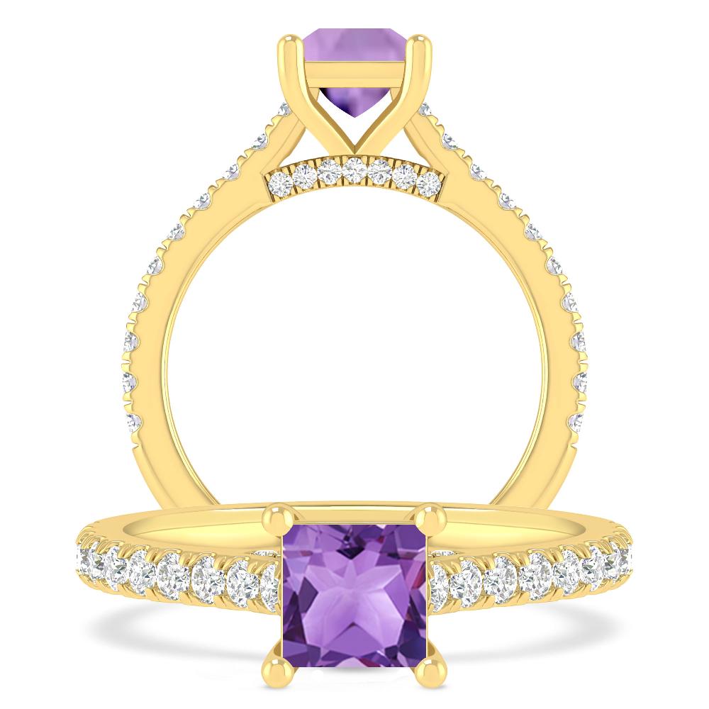 Yellow Gold - Amethyst