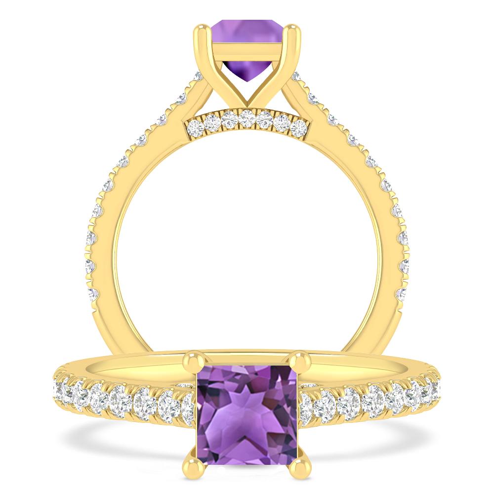 Yellow Gold - Amethyst