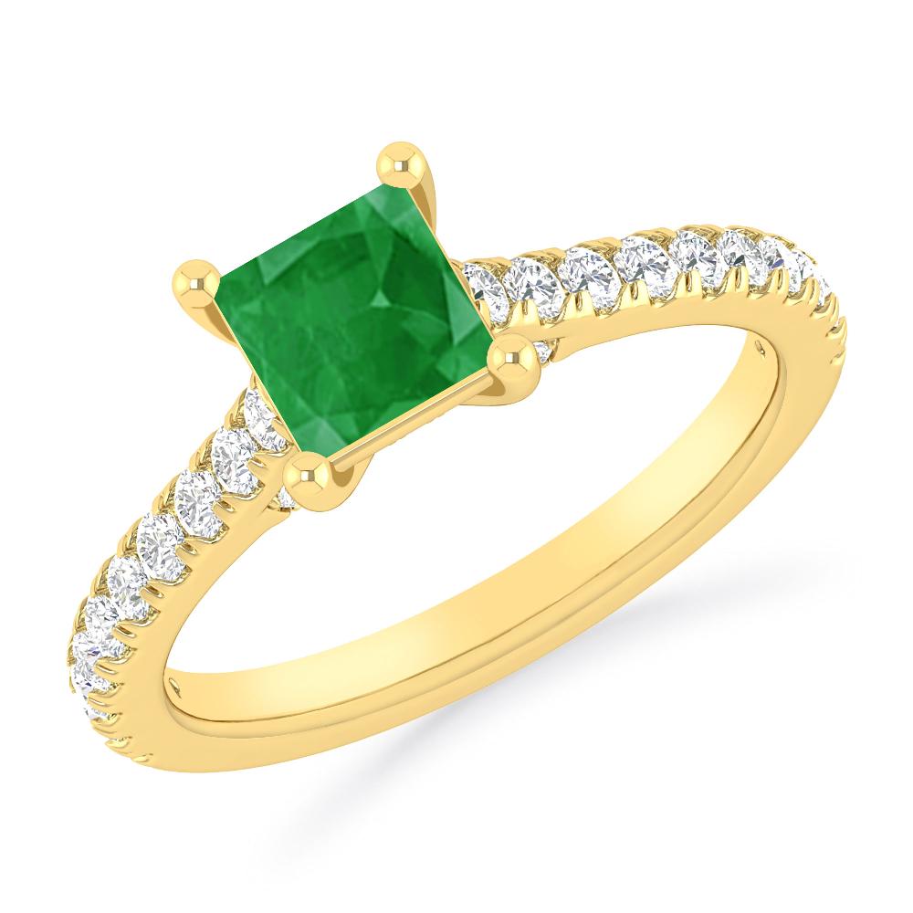 Yellow Gold - Emerald