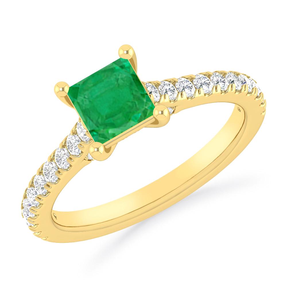 Yellow Gold - Emerald