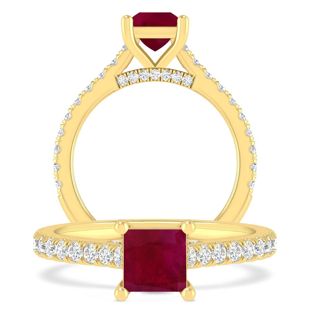 Yellow Gold - Ruby