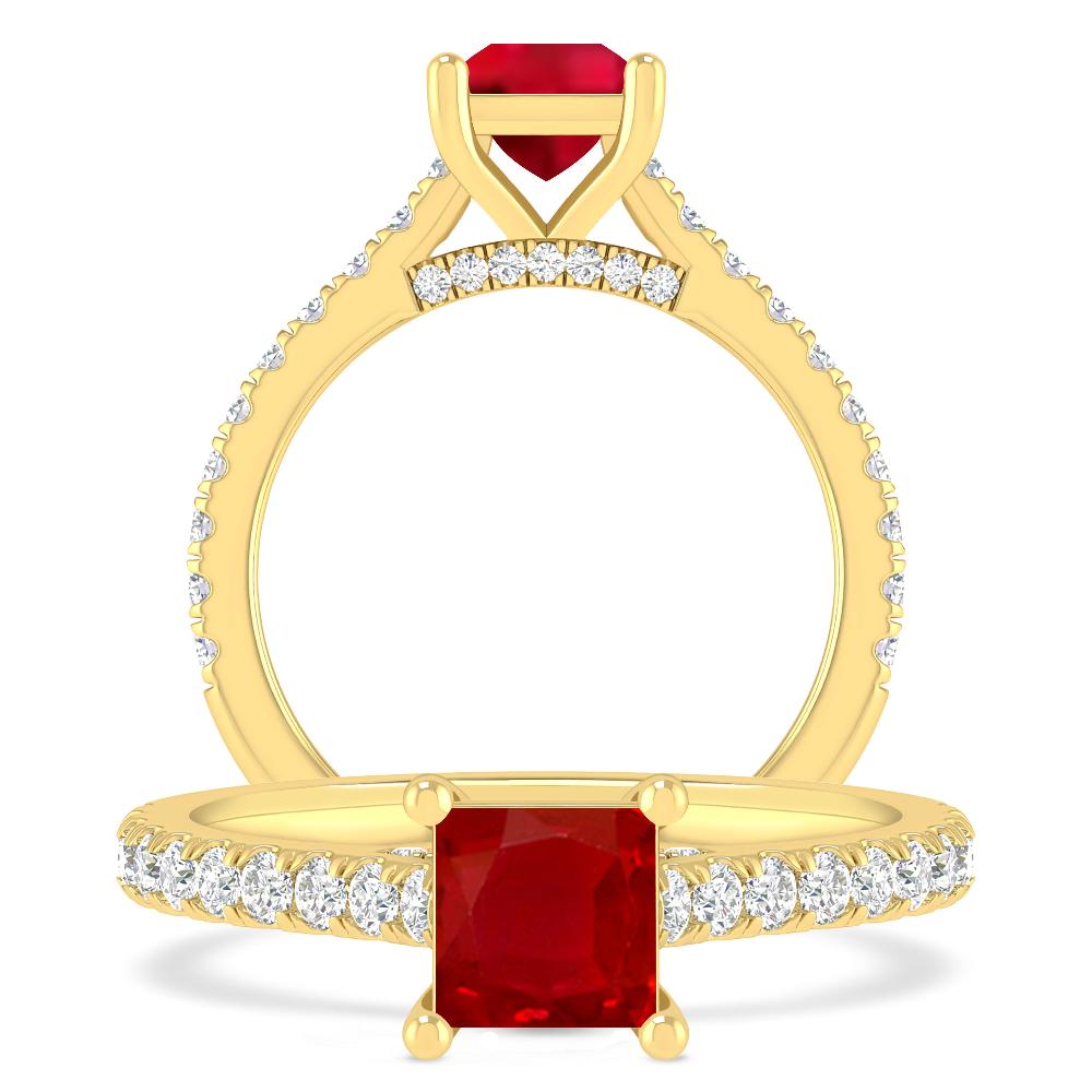 Yellow Gold - Ruby