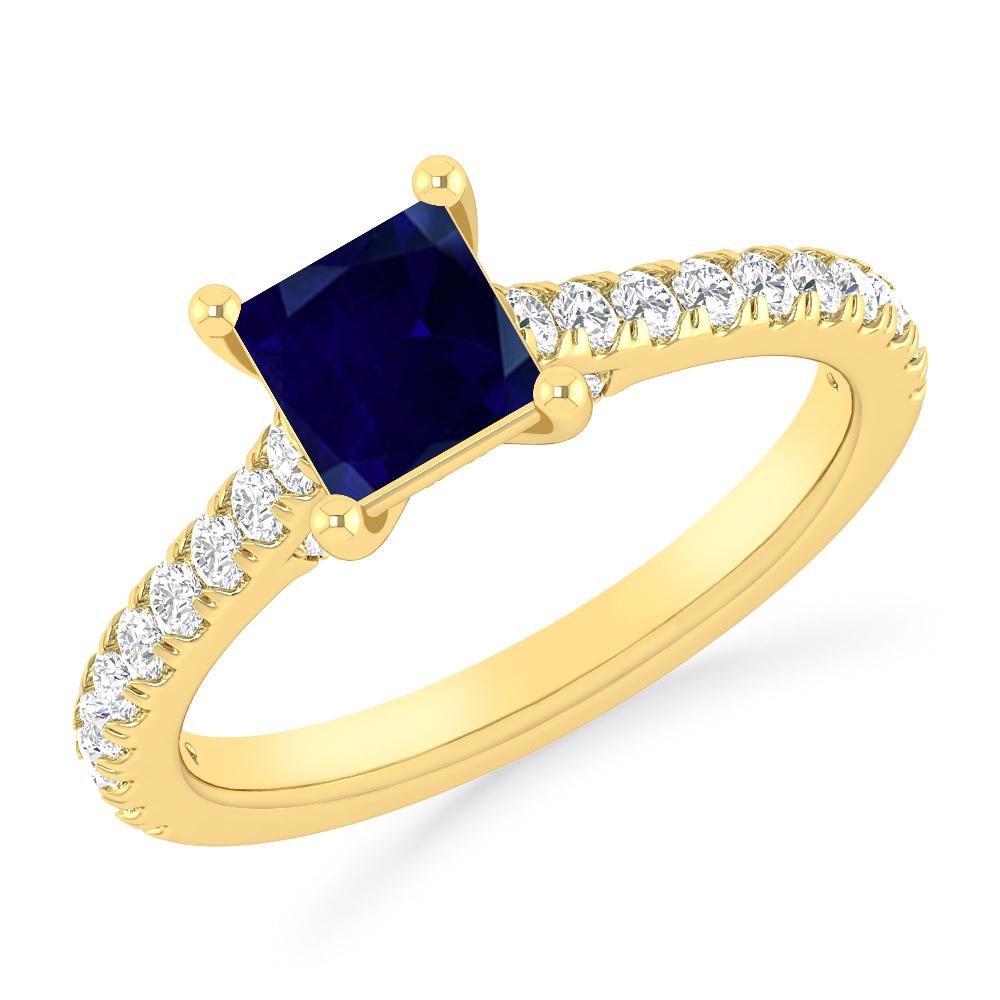 Yellow Gold - Sapphire