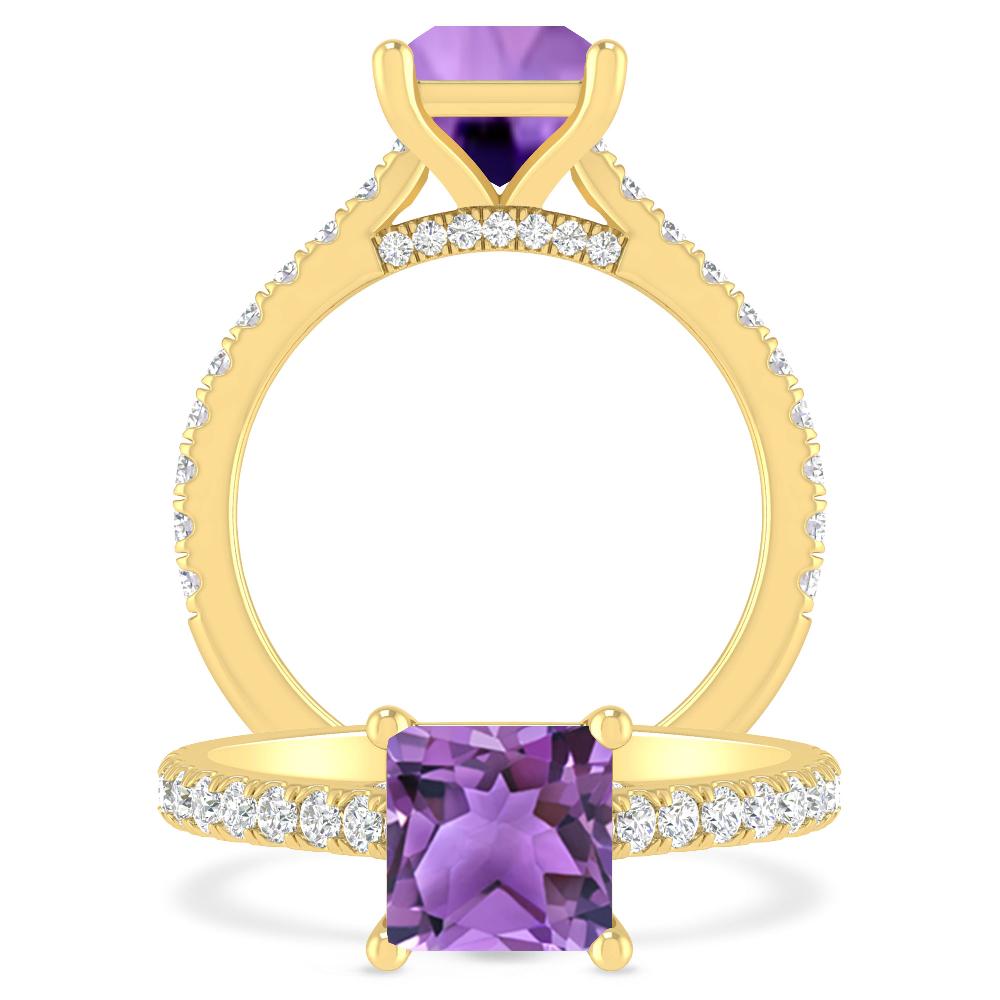 Yellow Gold - Amethyst