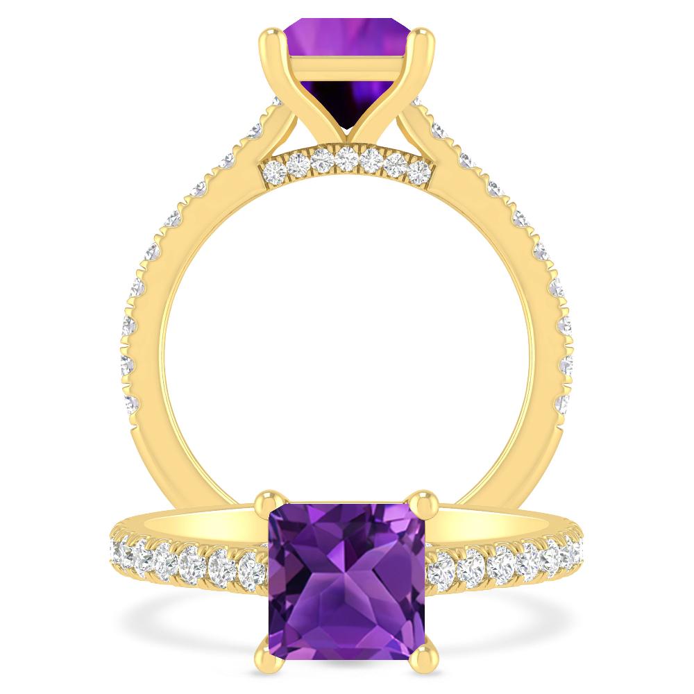 Yellow Gold - Amethyst