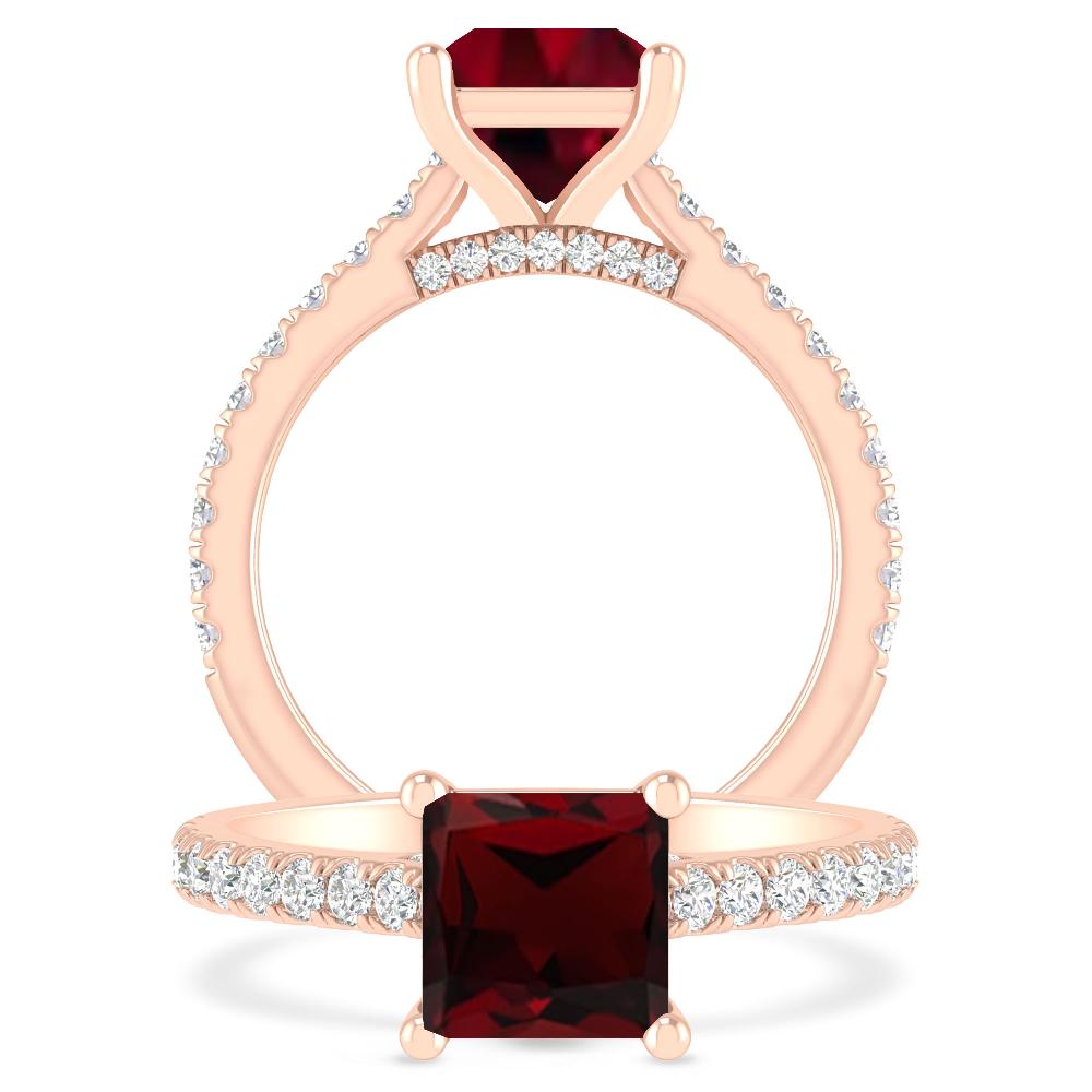 Rose Gold - Garnet