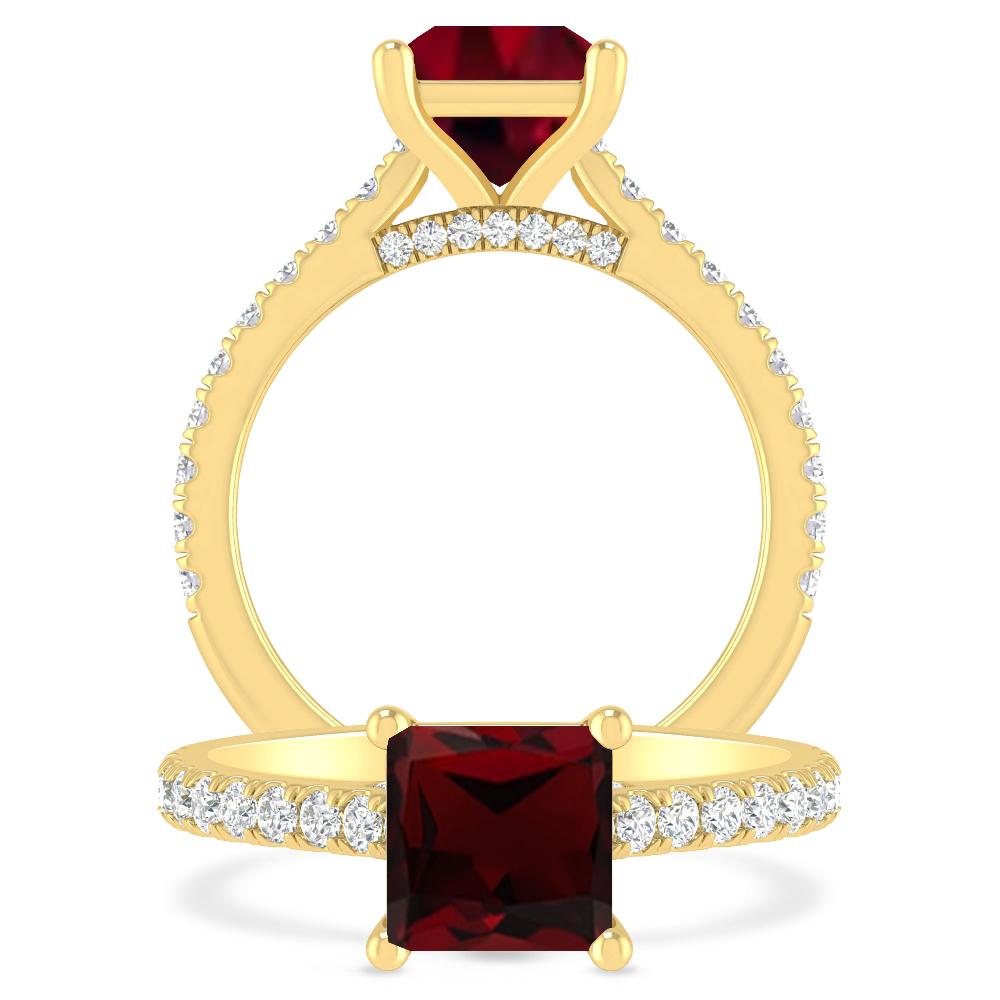 Yellow Gold - Garnet