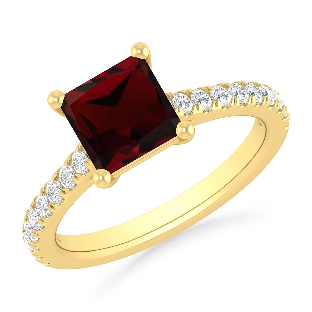 Yellow Gold - Garnet