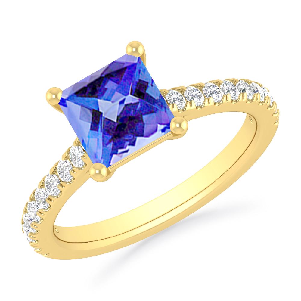 Yellow Gold - Tanzanite