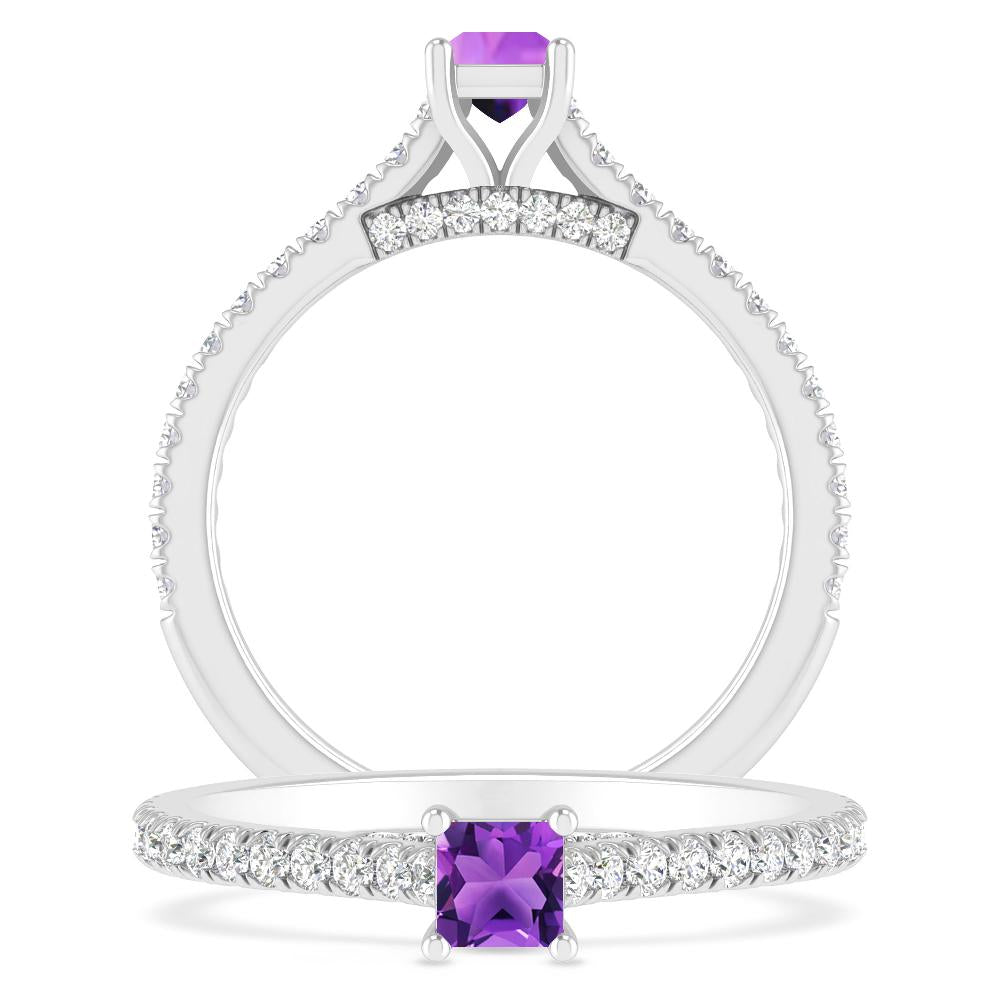 White Gold - Amethyst