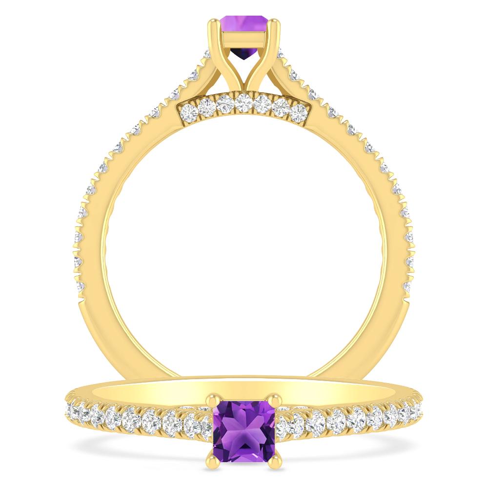 Yellow Gold - Amethyst